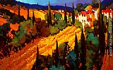 Michael O'Toole Golden Fields of Tuscany painting